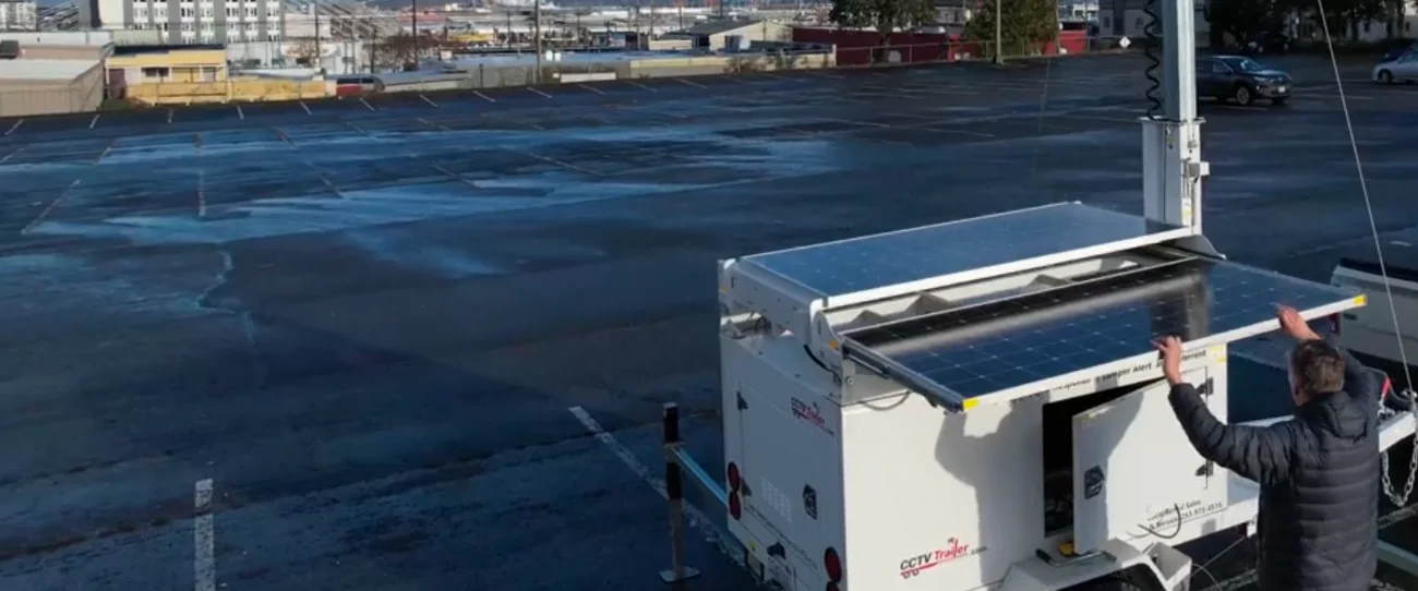 Standalone hybrid power security trailer system for Pacific Northwest weather
